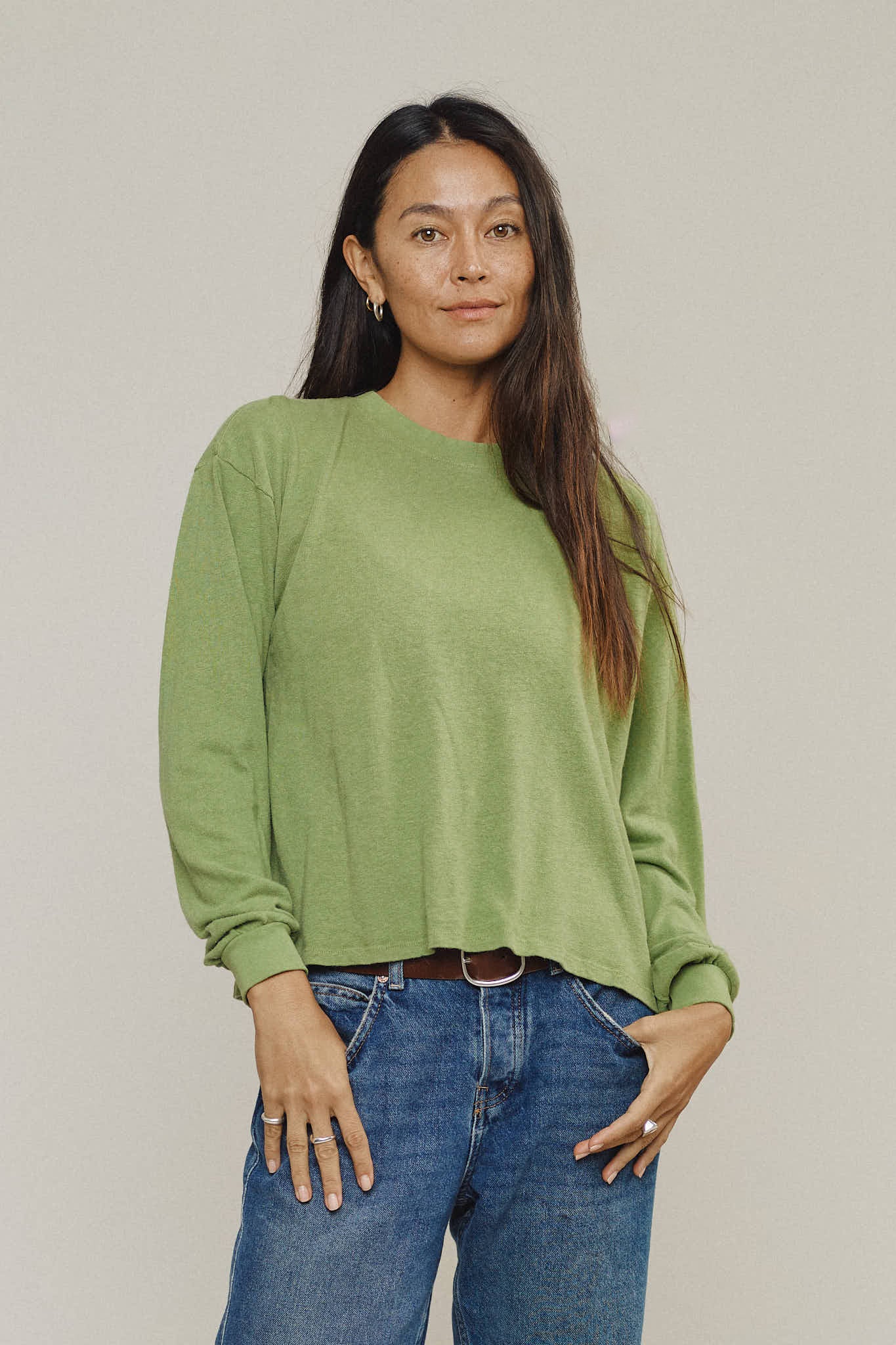 Cropped Long Sleeve Tee