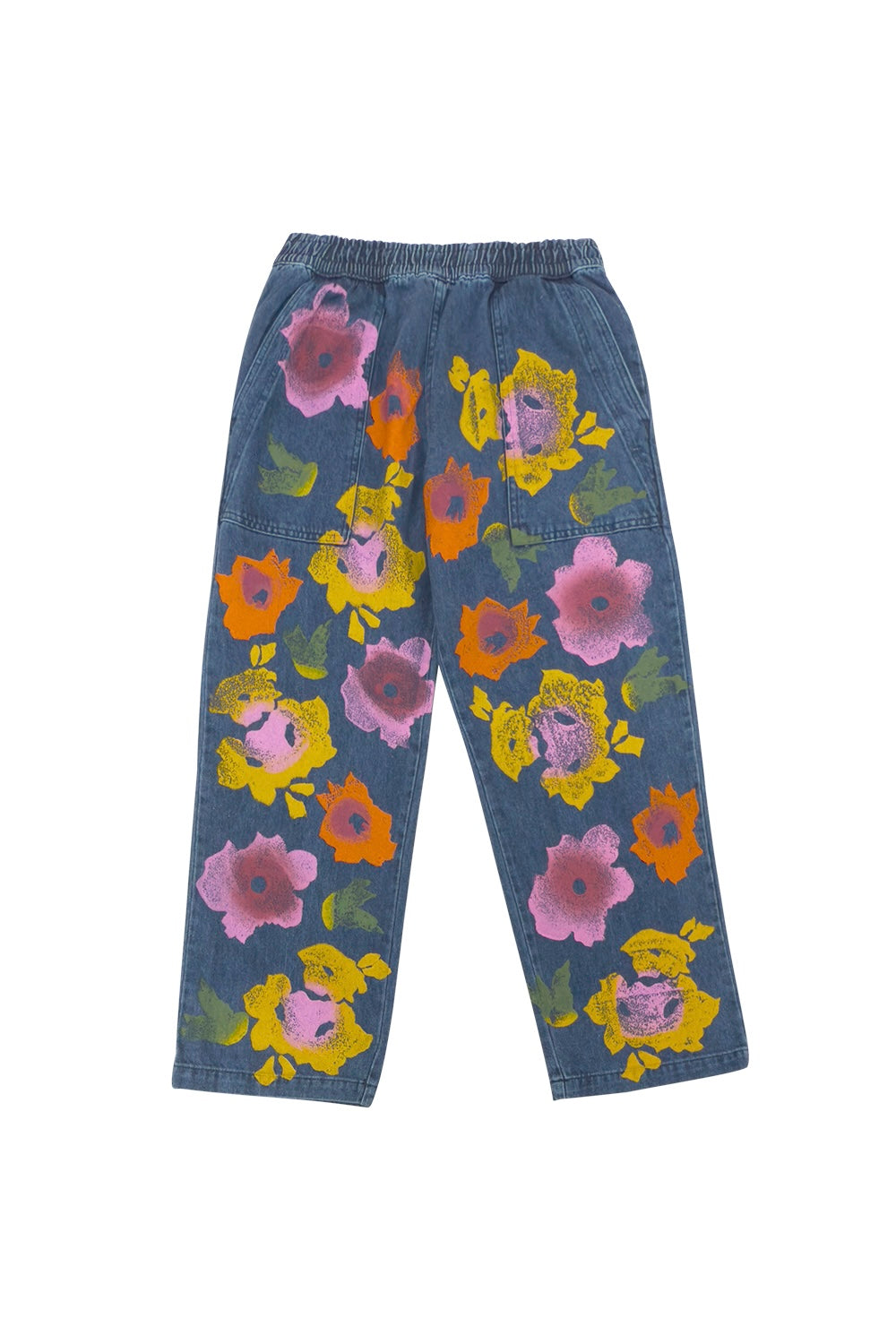 Floral Denim Ocean Pant