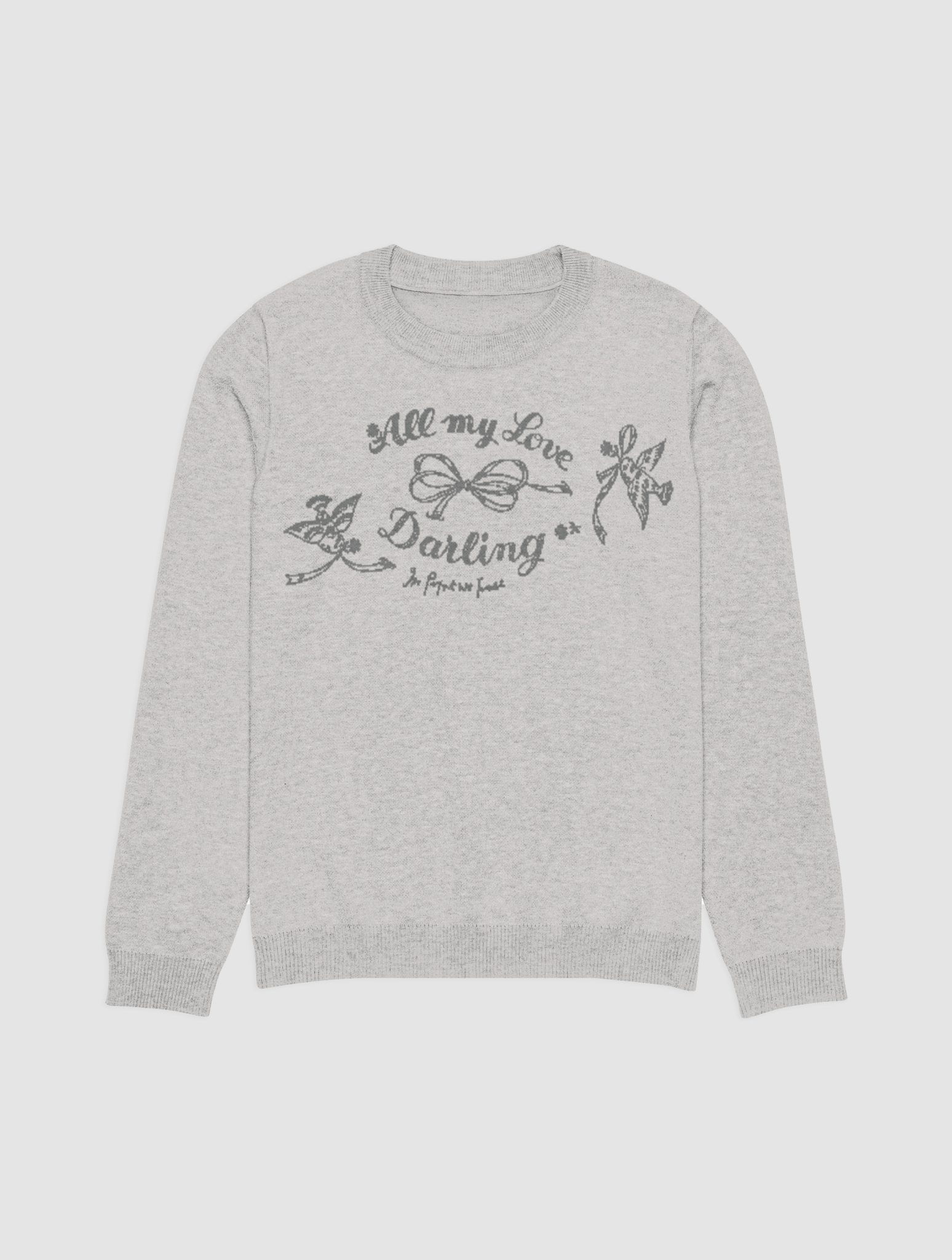 all my love knitted crew-neck