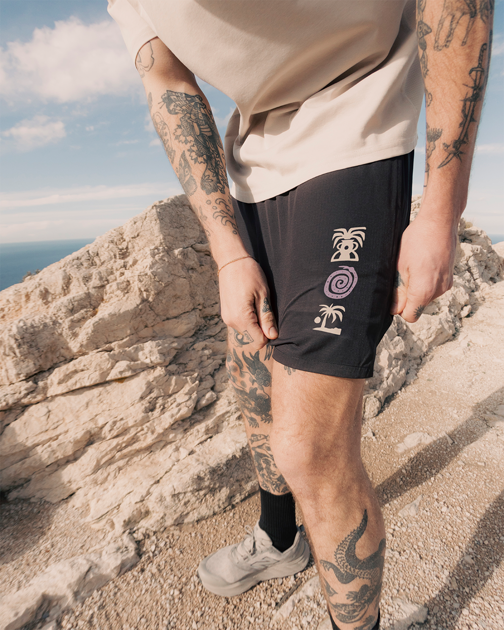 Tropics 2-in-1 Trail Short - Black & Slate 3 Tropics 2-in-1 Trail Short - Black & Slate
