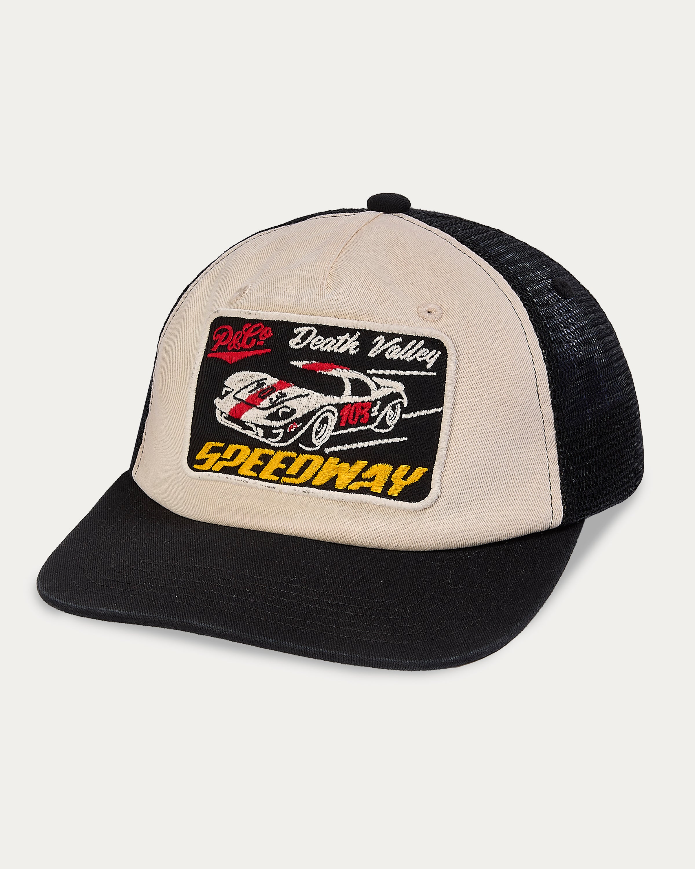 Death Valley Speedway Trucker Cap - Black & Ecru