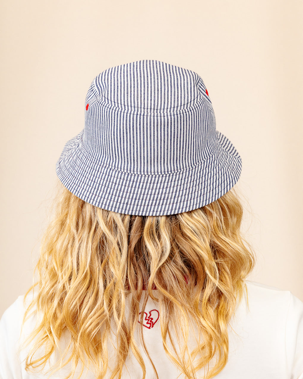 Margate Reversible Bucket Hat - Ecru & Hickory Stripe 9 Margate Reversible Bucket Hat - Ecru & Hickory Stripe