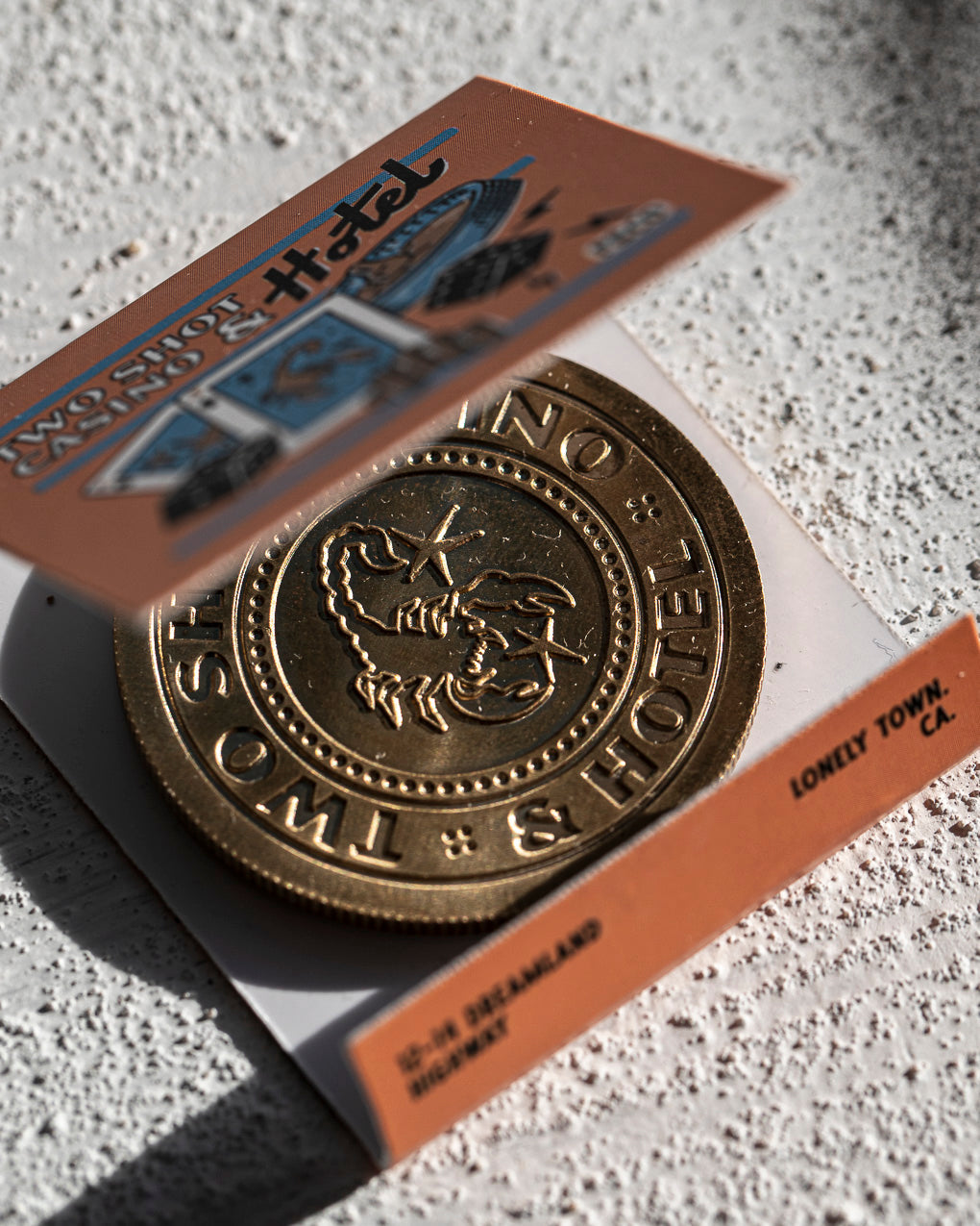 Two Shot Casino Brass Chip