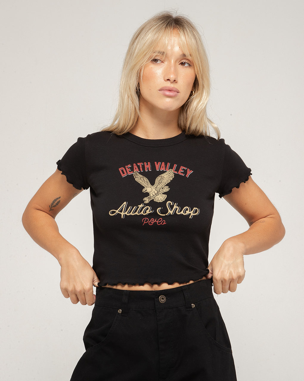 Auto Shop Baby T-Shirt - Washed Black
