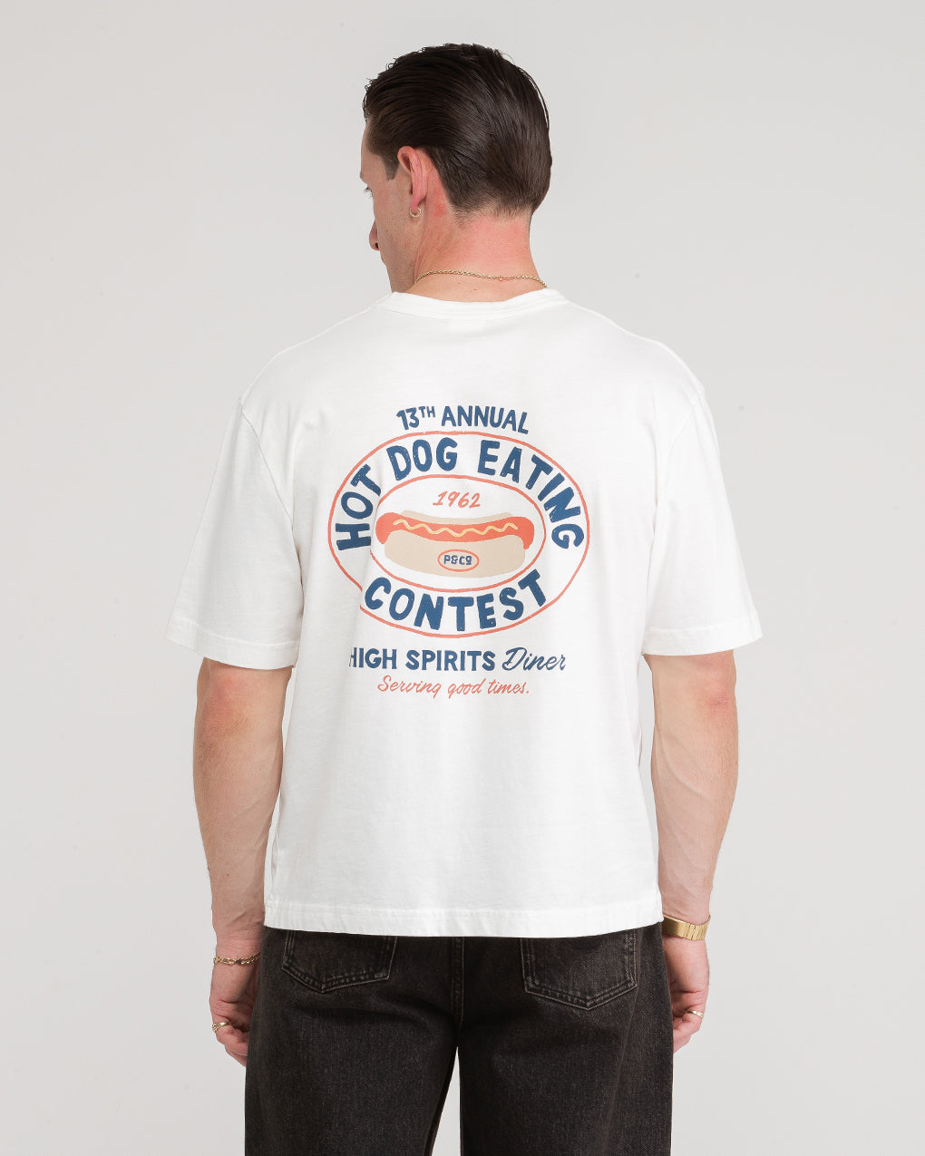 High Spirits Diner Boxy T-Shirt - Off White 6 High Spirits Diner Boxy T-Shirt - Off White