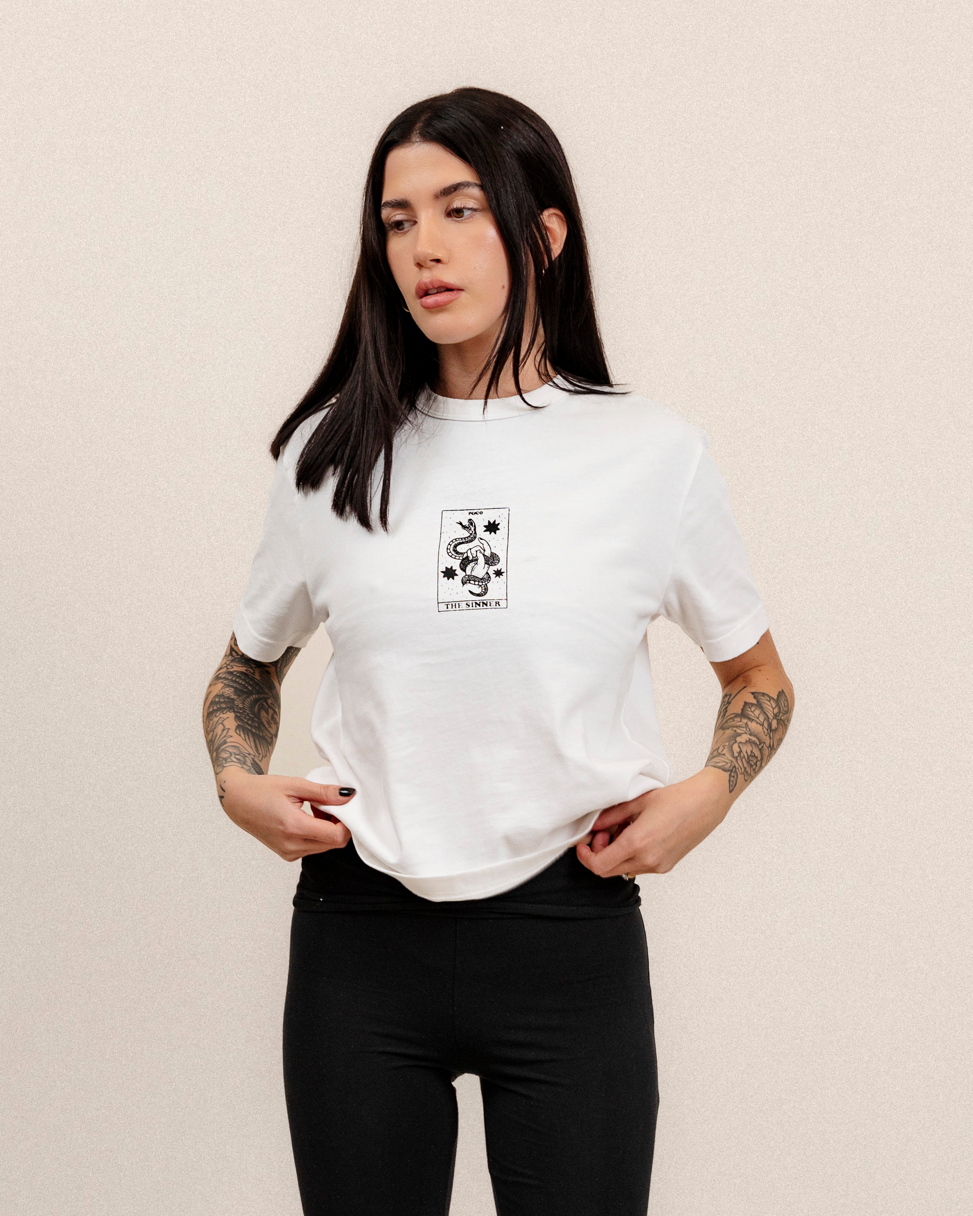 Sinners Tarot T-shirt - Off White 4 Sinners Tarot T-shirt - Off White