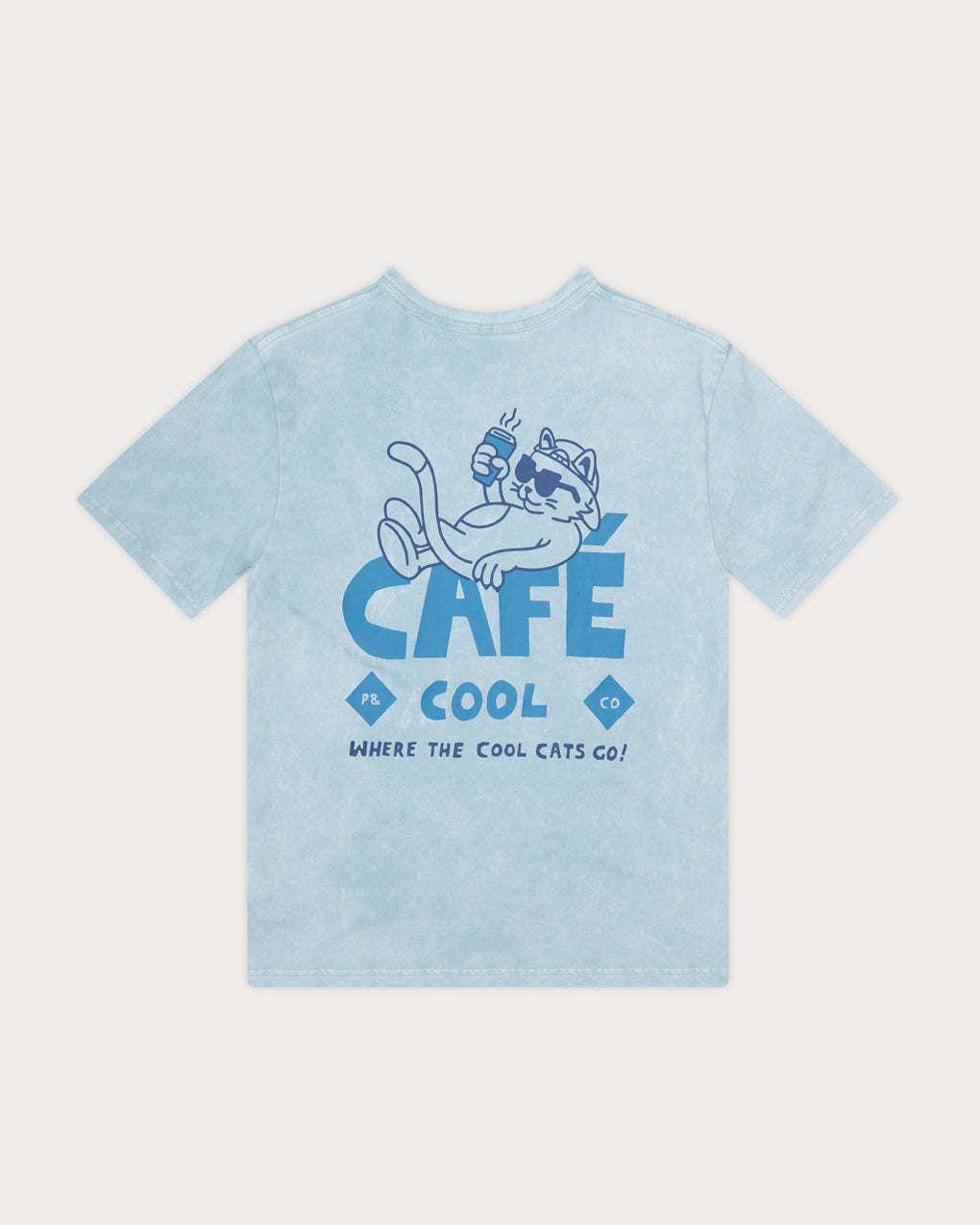 Café Cool T-Shirt - Vintage Blue