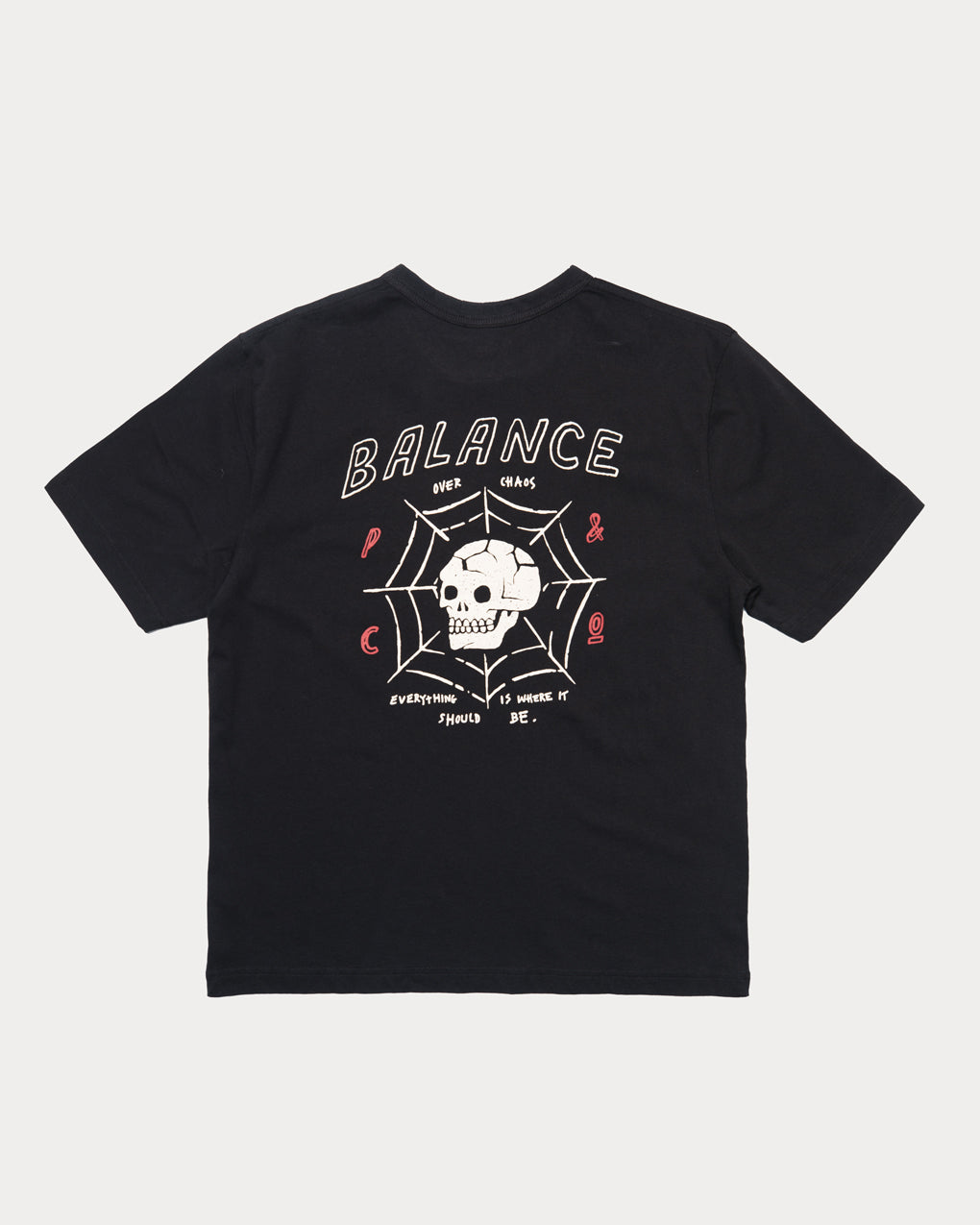 Chaos Web T-Shirt - Washed Black