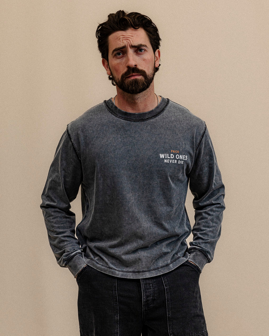 Wild Ones Boxy Longsleeve - Acid Wash 3 Wild Ones Boxy Longsleeve - Acid Wash