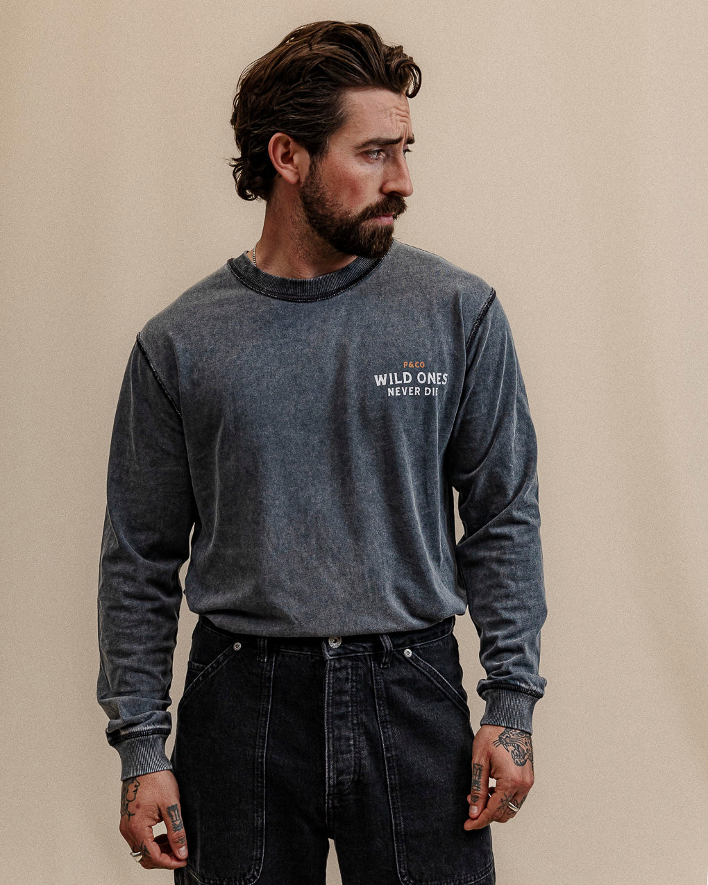 Wild Ones Boxy Longsleeve - Acid Wash 10 Wild Ones Boxy Longsleeve - Acid Wash