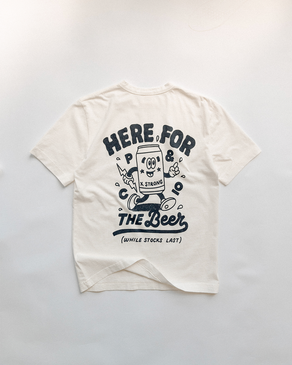 Here For The Beer T-Shirt - Off White 5 Here For The Beer T-Shirt - Off White