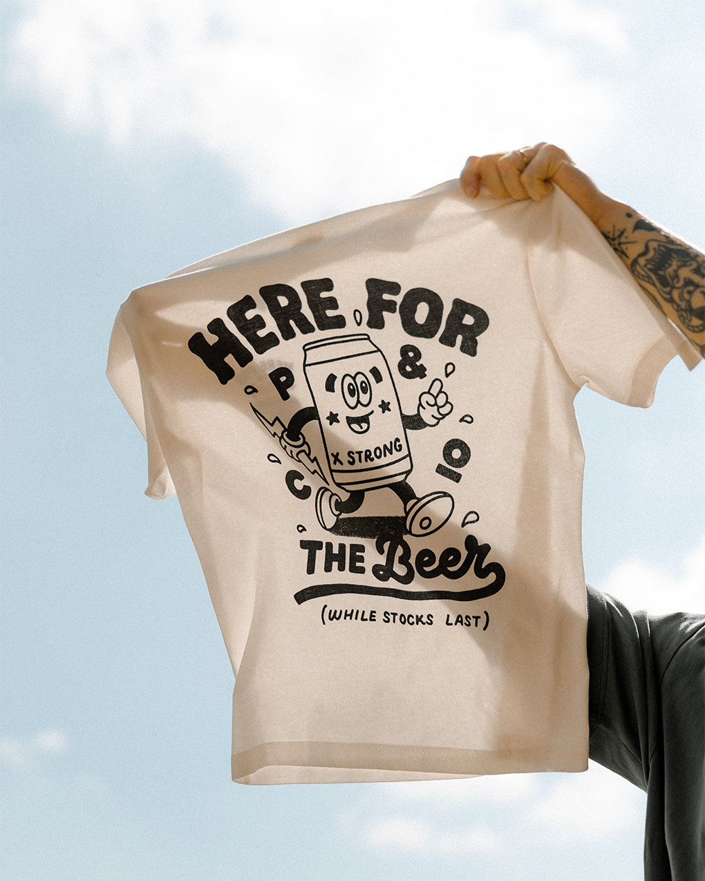 Here For The Beer T-Shirt - Off White 6 Here For The Beer T-Shirt - Off White