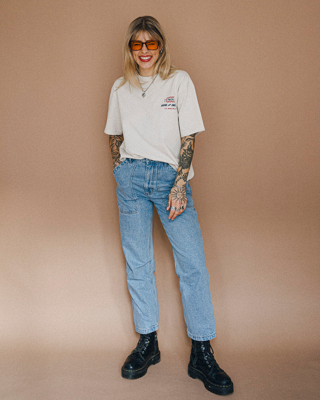 Coffee & Customs Boxy T-Shirt - Bone 3 Coffee & Customs Boxy T-Shirt - Bone