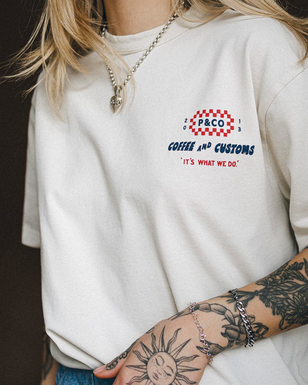 Coffee & Customs Boxy T-Shirt - Bone 4 Coffee & Customs Boxy T-Shirt - Bone