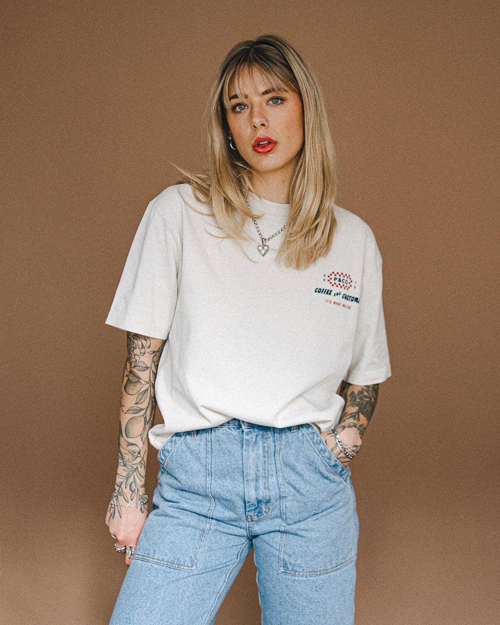 Coffee & Customs Boxy T-Shirt - Bone 5 Coffee & Customs Boxy T-Shirt - Bone