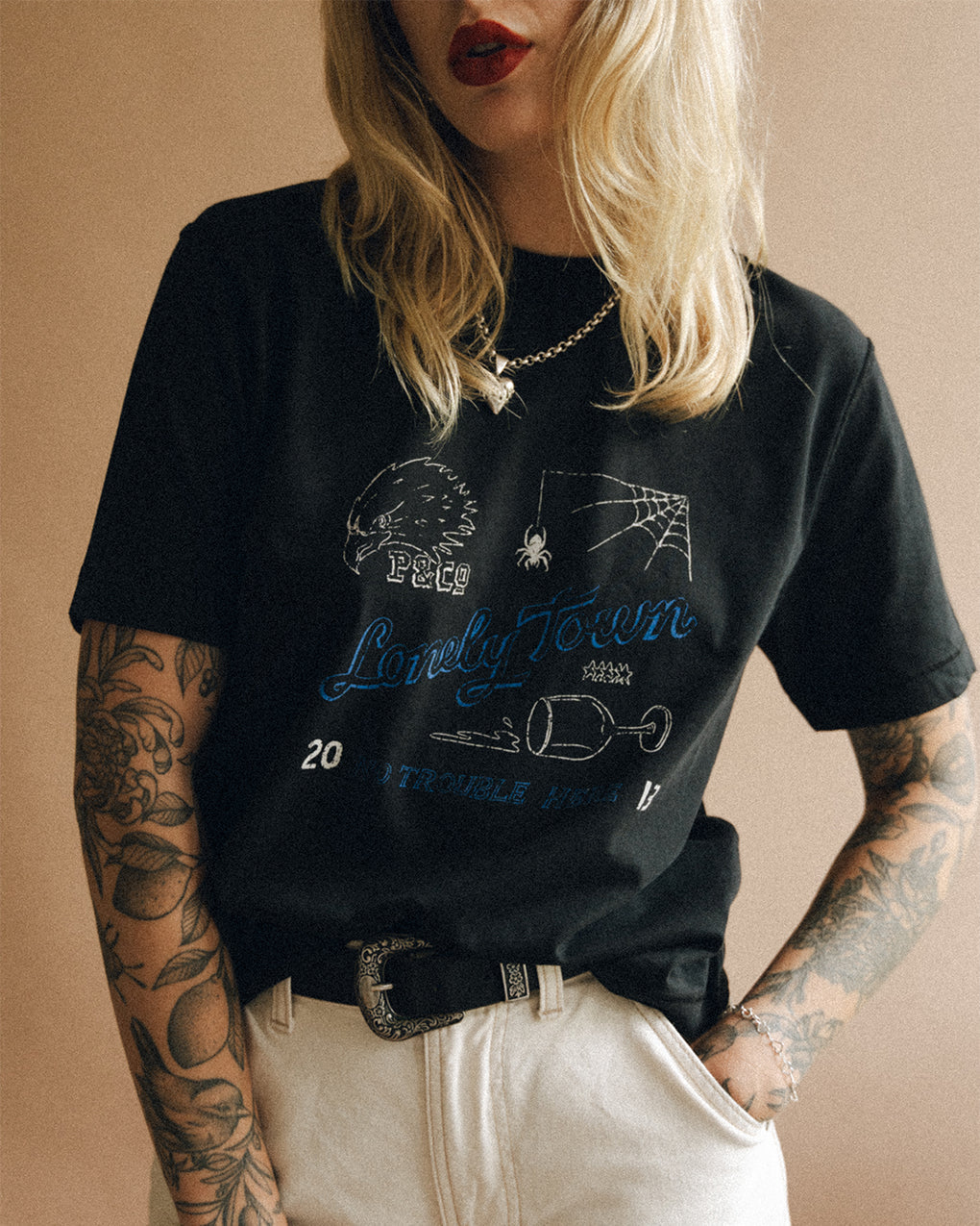 No Trouble Here T-Shirt - Washed Black 3 No Trouble Here T-Shirt - Washed Black
