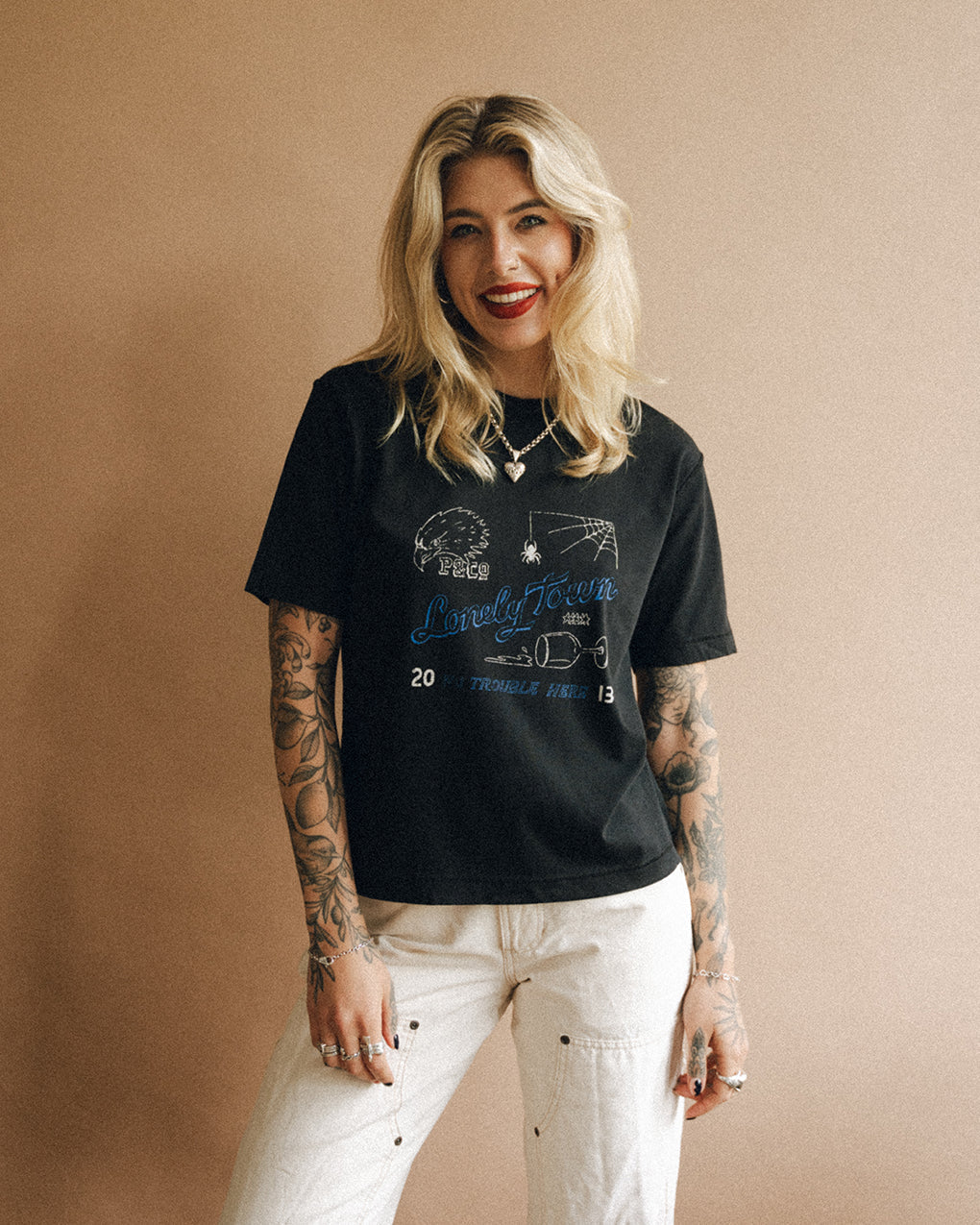 No Trouble Here T-Shirt - Washed Black 4 No Trouble Here T-Shirt - Washed Black