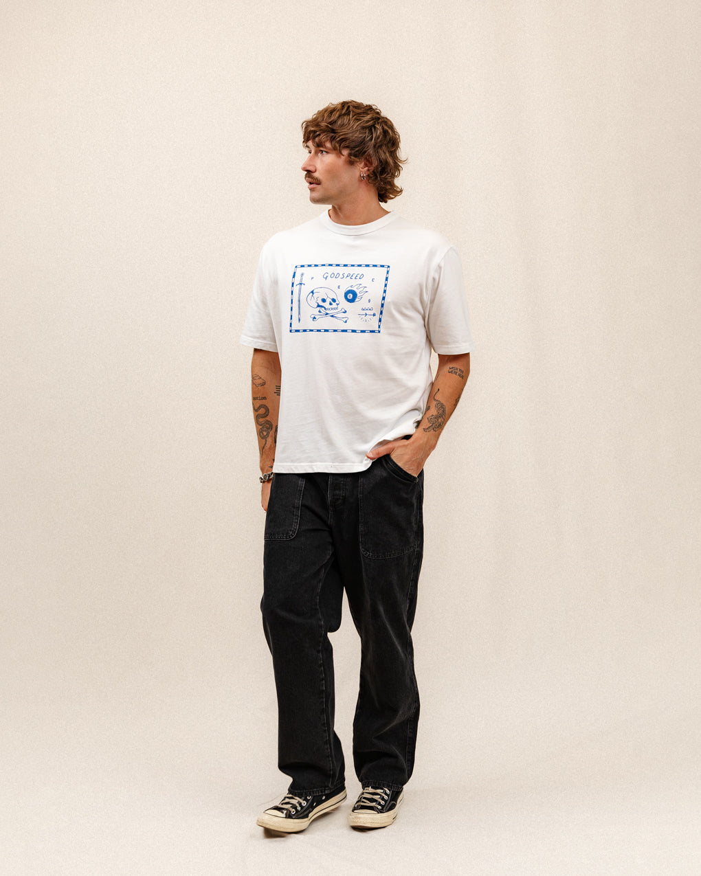 Godspeed Boxy T-Shirt - Off White 4 Godspeed Boxy T-Shirt - Off White