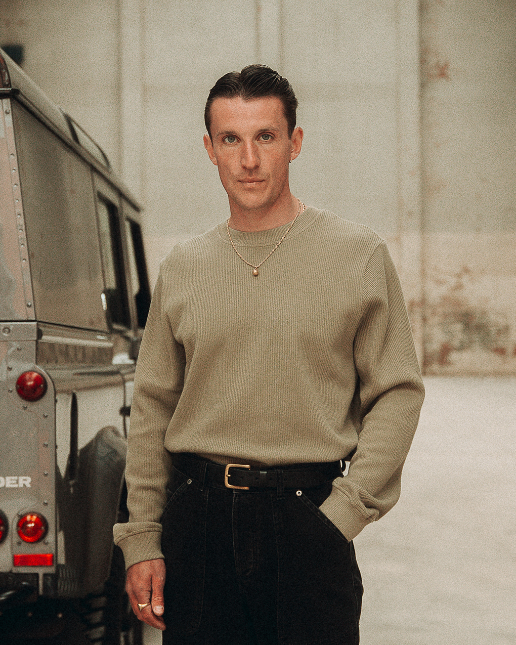 Crafted Ribbed Longsleeve - Olive