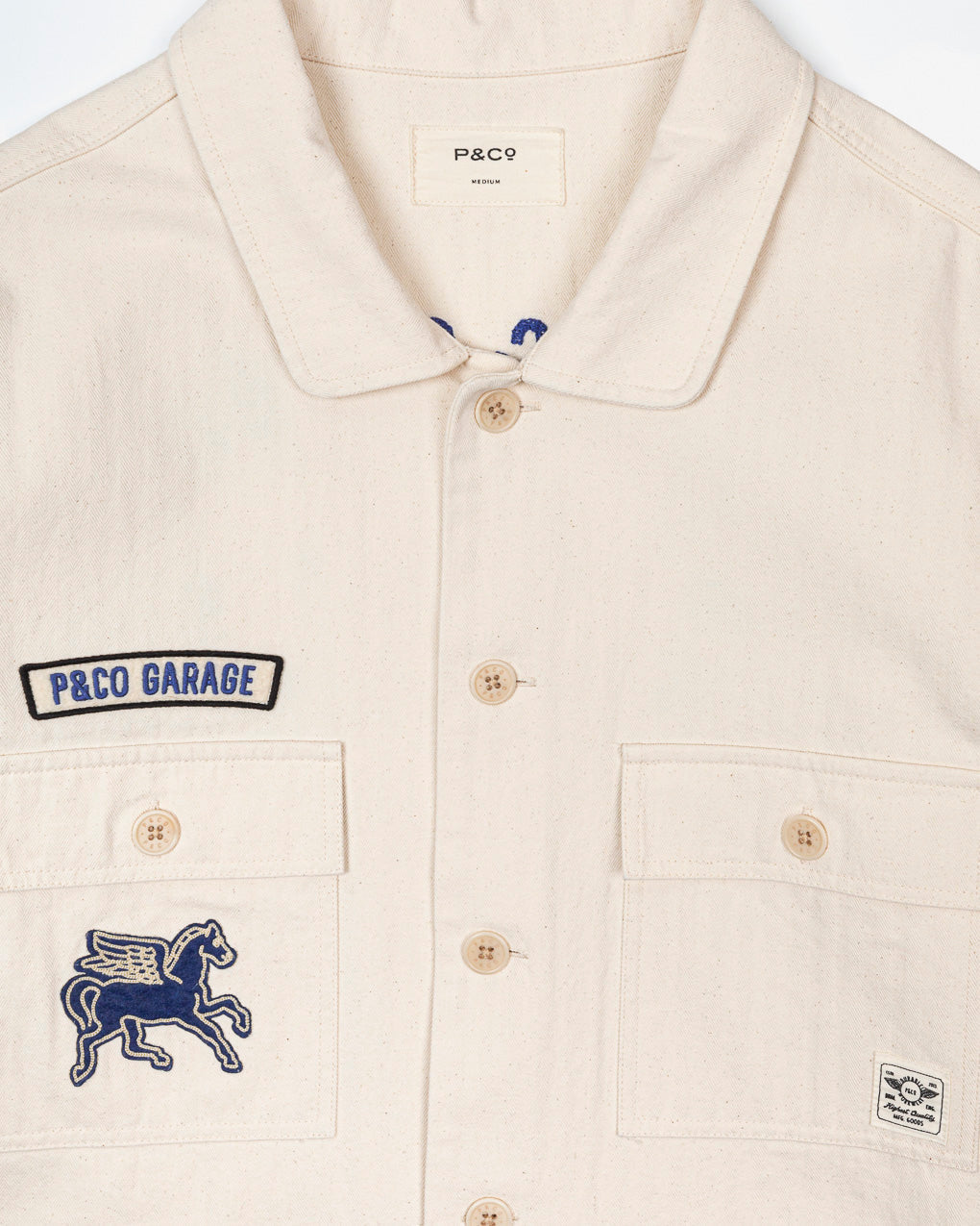 Parts & Service Work Overshirt - Ecru 9 Parts & Service Work Overshirt - Ecru