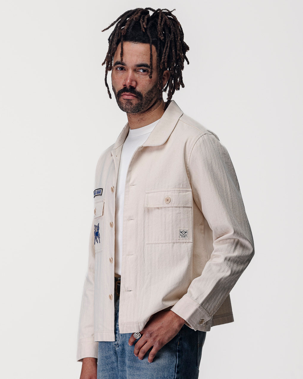 Parts & Service Work Overshirt - Ecru 10 Parts & Service Work Overshirt - Ecru