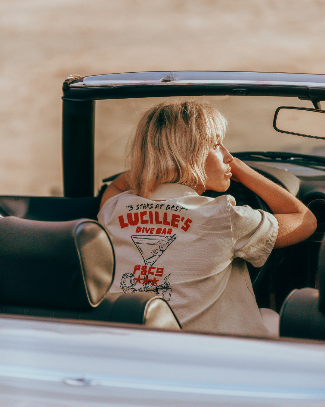 Lucille's Dive Bar Bowling Shirt - Bone