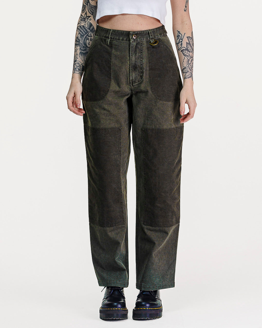 Surplus High Waisted Pants - Khaki