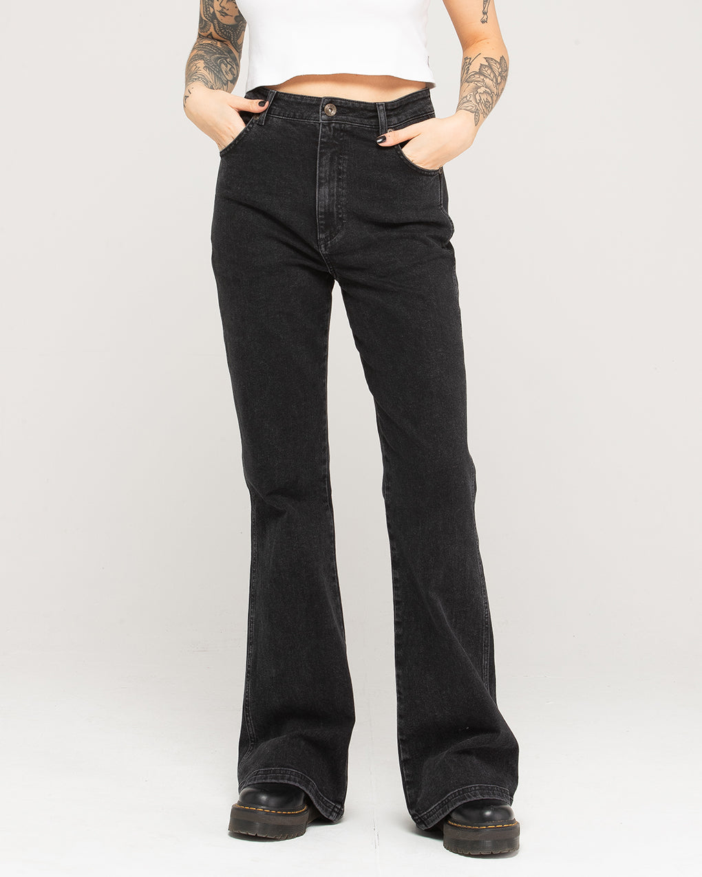 Jett Kickflare Jean - Washed Black 7 Jett Kickflare Jean - Washed Black