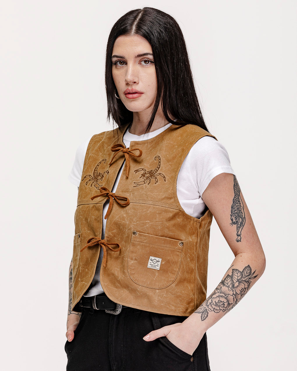 Scorpio Nomad Waxed Vest - Tan