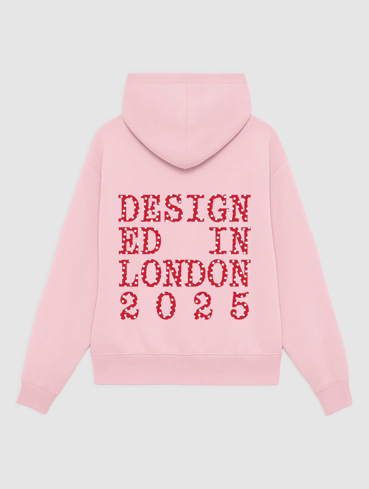 designed in london pink hoodie