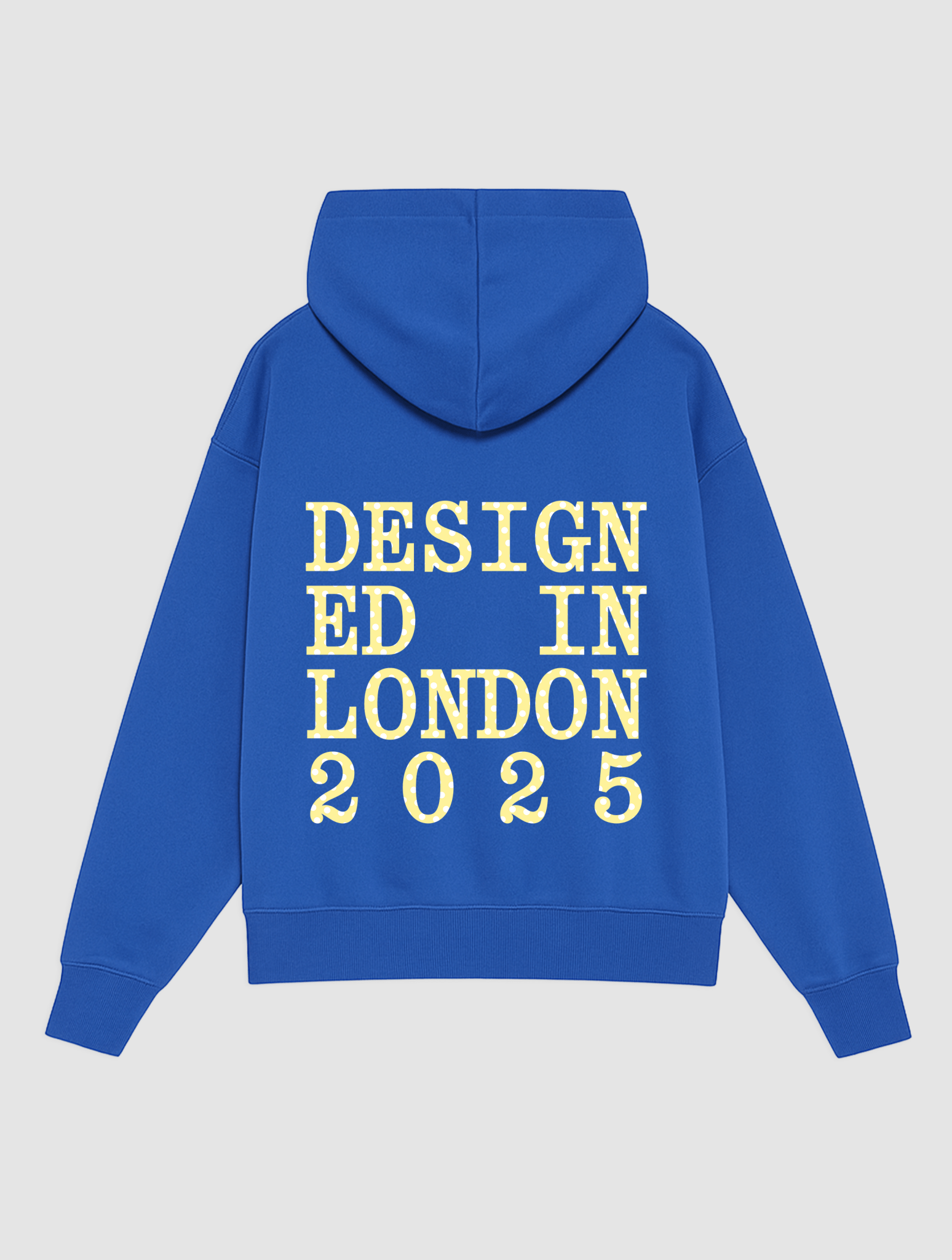 designed in london blue hoodie