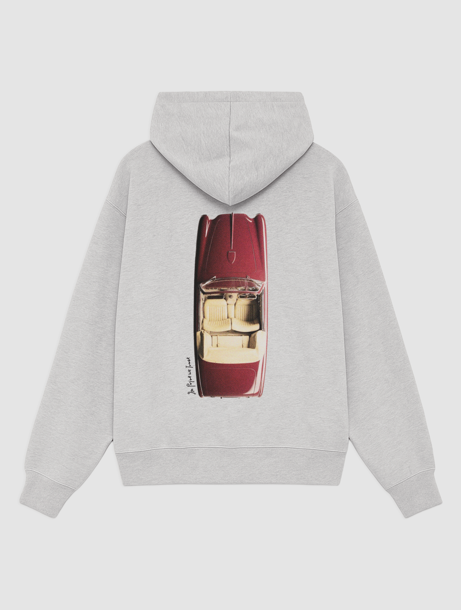buckle up grey hoodie