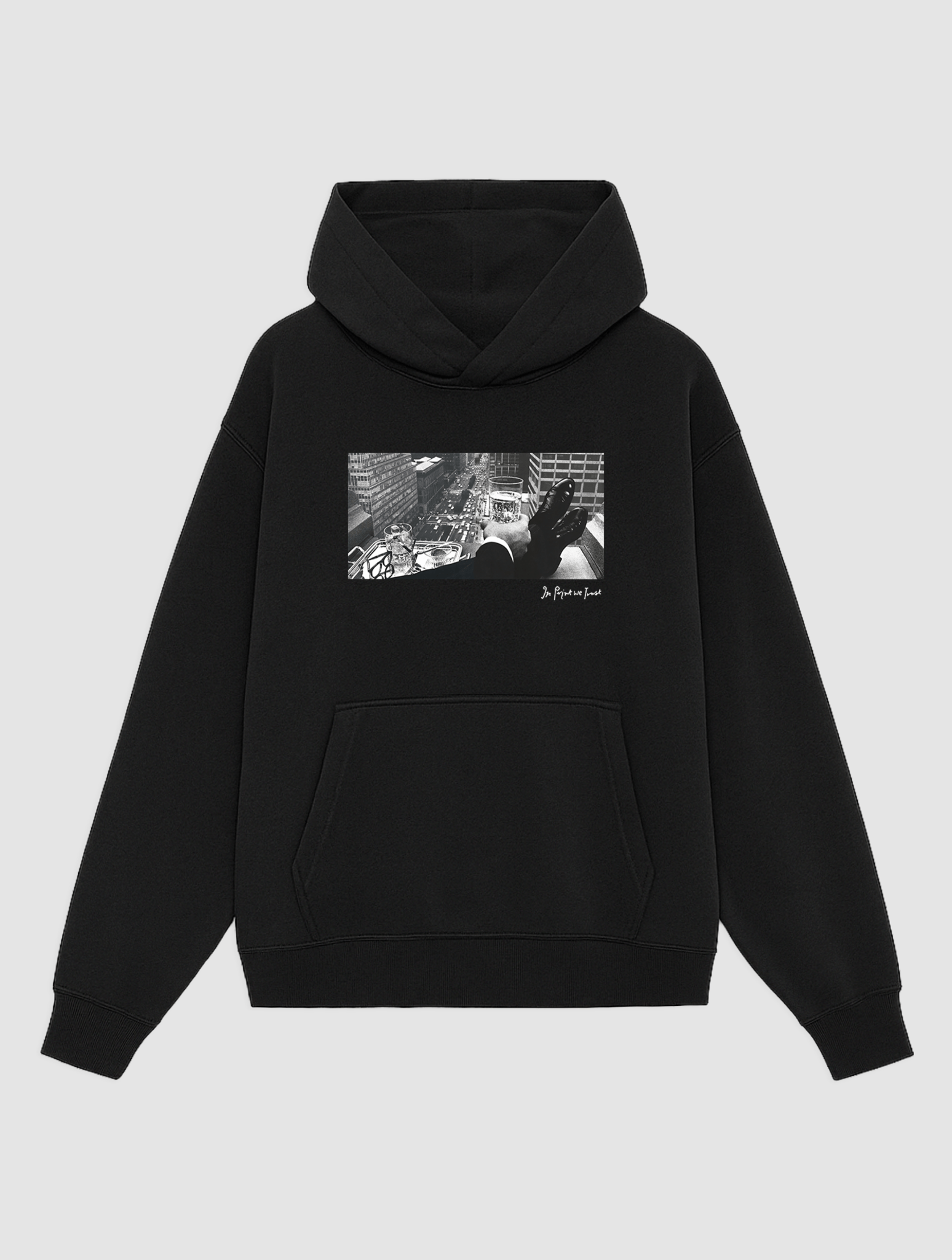 wall street black hoodie