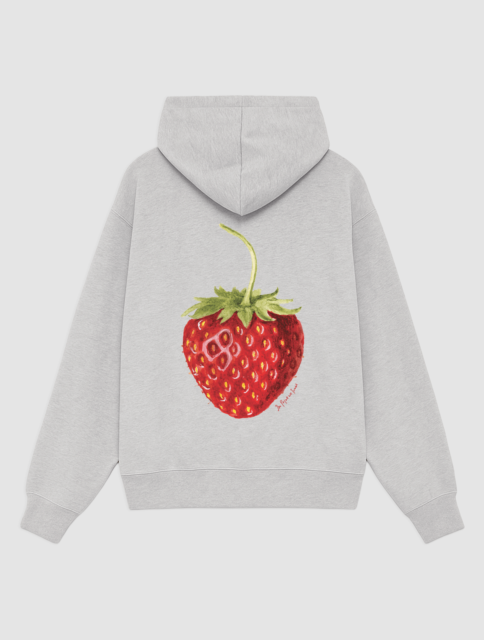 strawberry grey hoodie