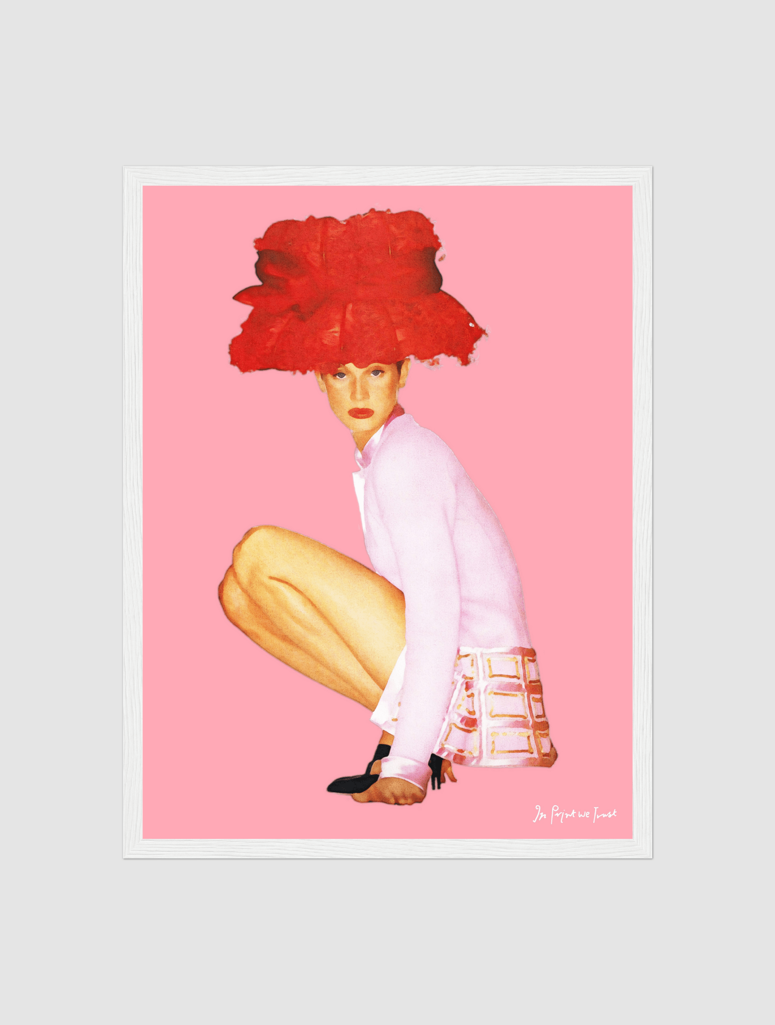 really big hat framed art print