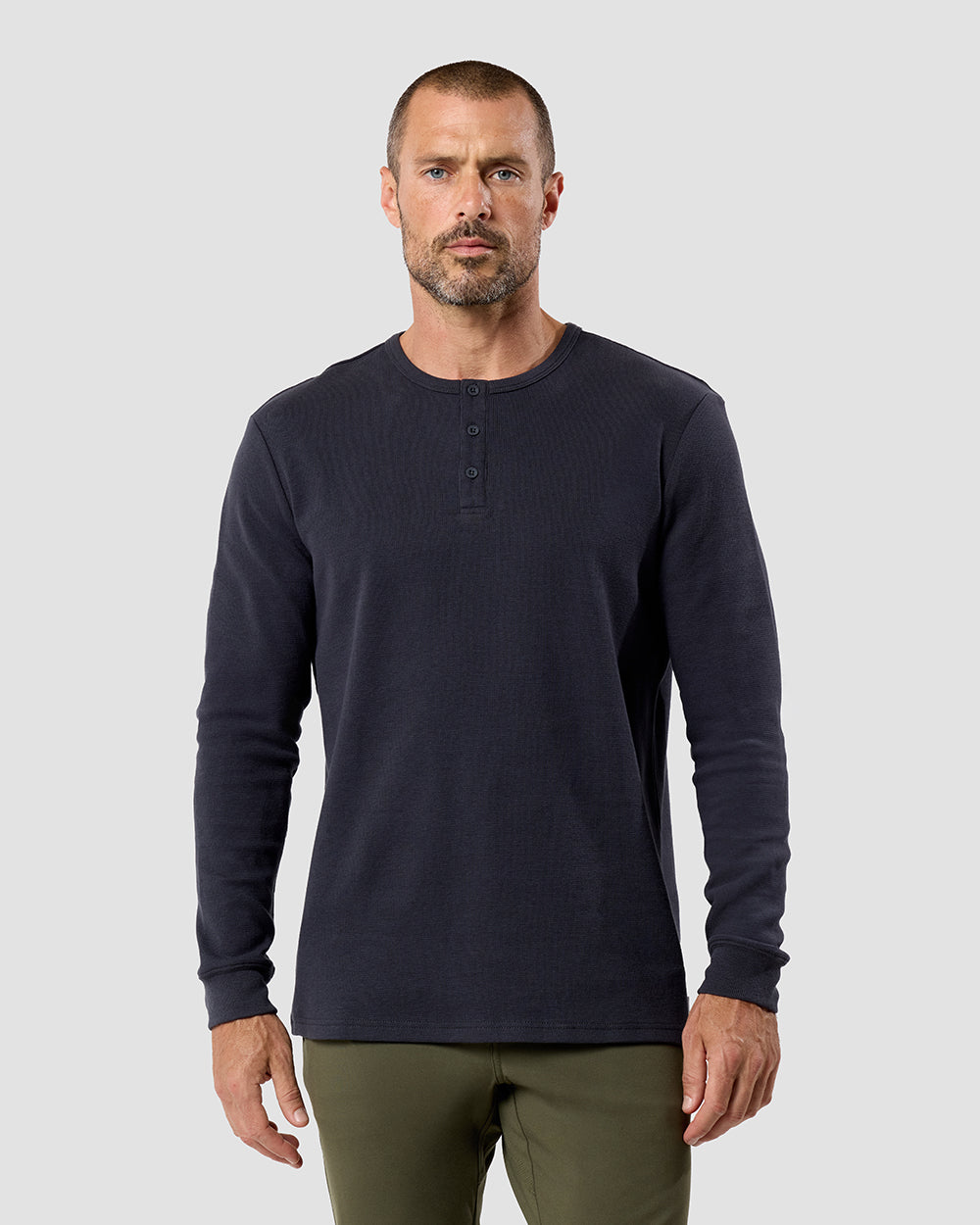 Long Sleeve Waffle Knit Henley 21 Long Sleeve Waffle Knit Henley