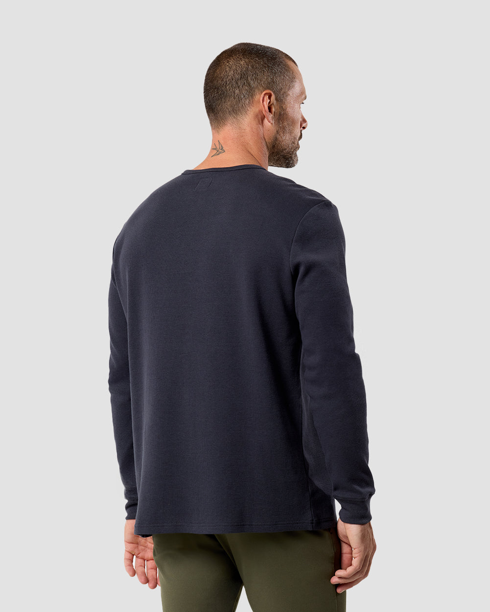Long Sleeve Waffle Knit Henley 24 Long Sleeve Waffle Knit Henley