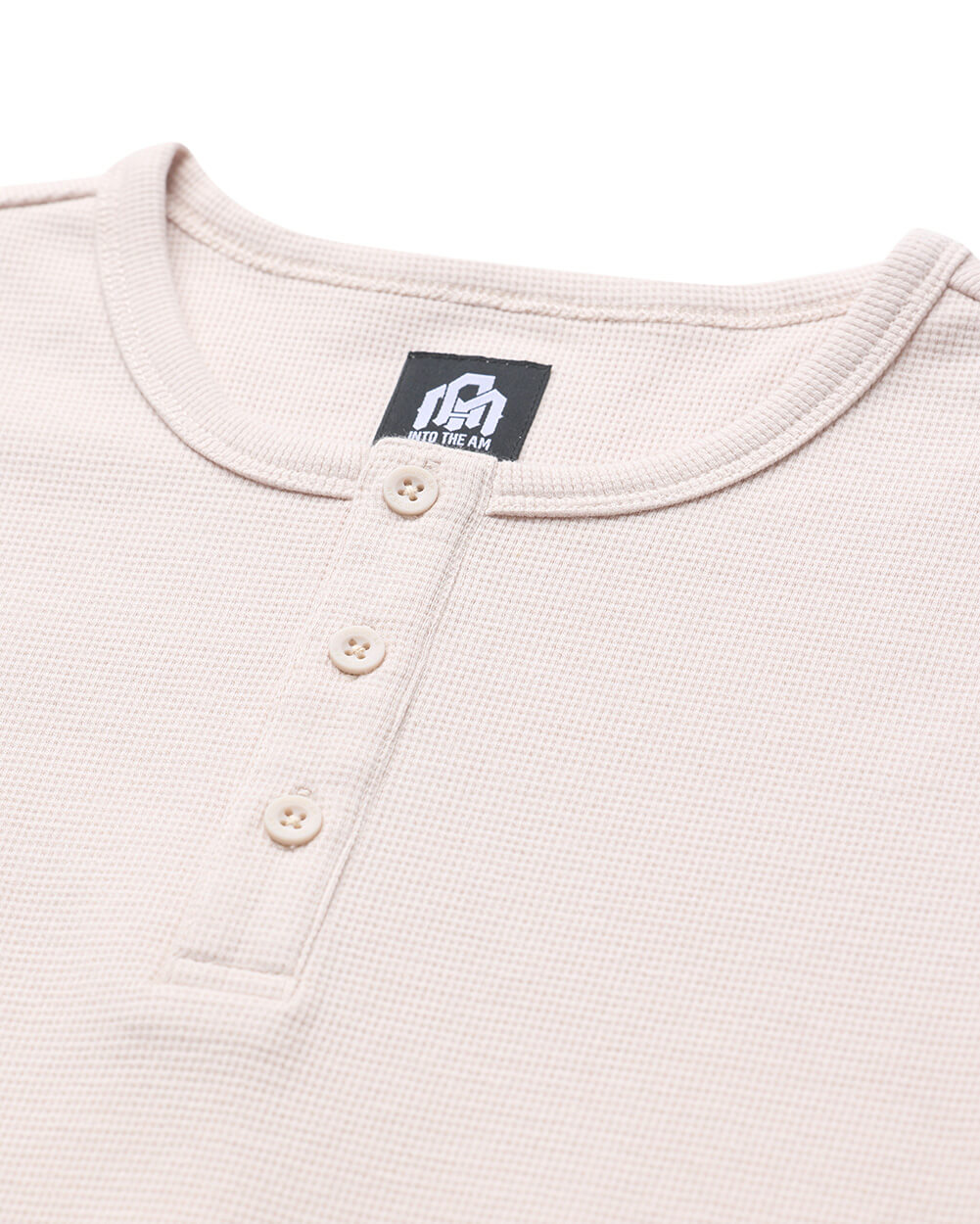 Long Sleeve Waffle Knit Henley 28 Long Sleeve Waffle Knit Henley