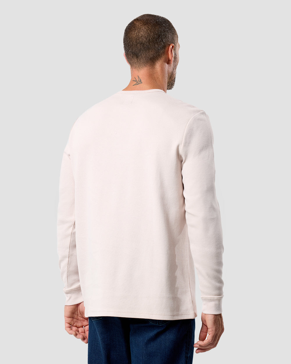 Long Sleeve Waffle Knit Henley 30 Long Sleeve Waffle Knit Henley