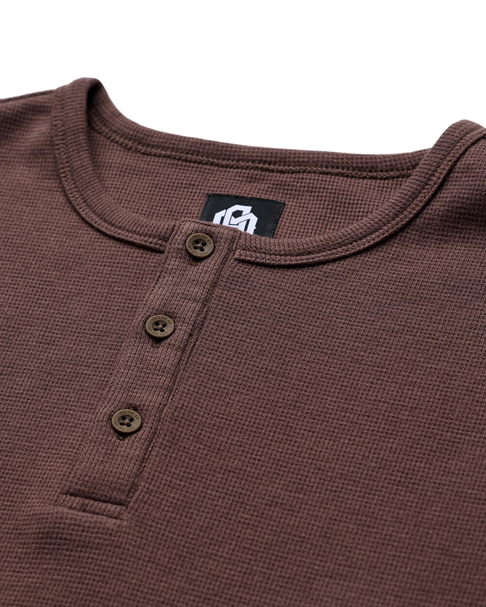 Long Sleeve Waffle Knit Henley 35 Long Sleeve Waffle Knit Henley