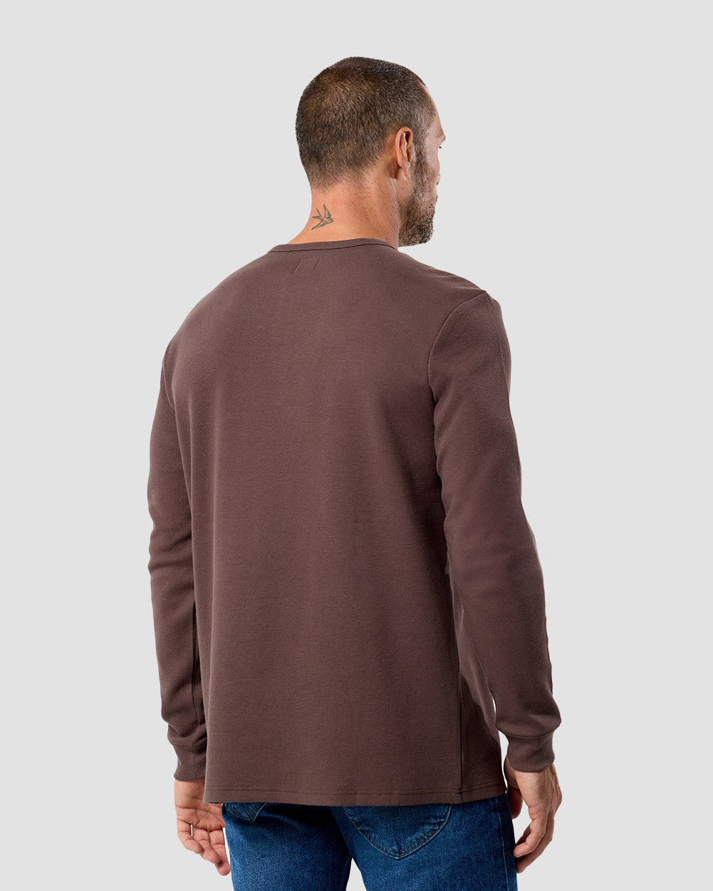 Long Sleeve Waffle Knit Henley 36 Long Sleeve Waffle Knit Henley