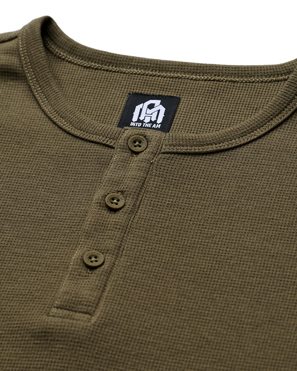 Long Sleeve Waffle Knit Henley 46 Long Sleeve Waffle Knit Henley
