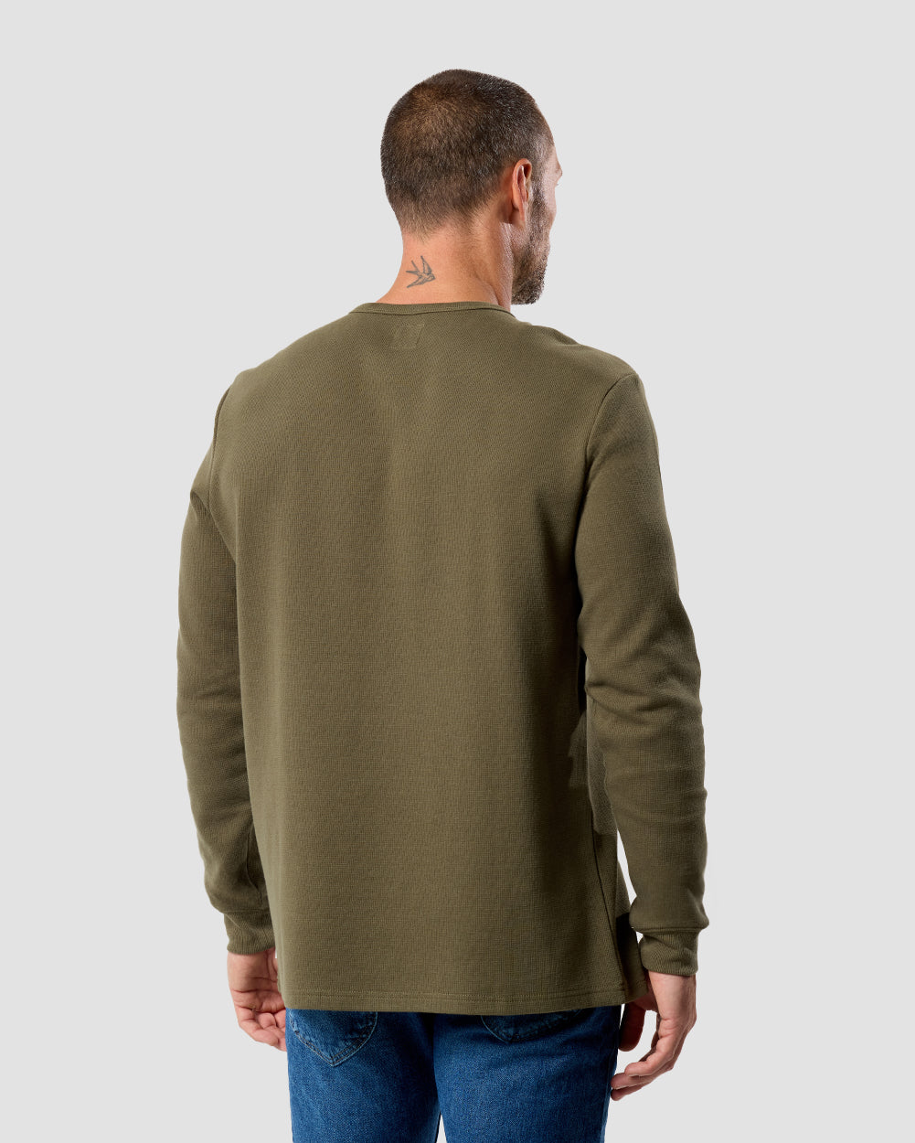 Long Sleeve Waffle Knit Henley 49 Long Sleeve Waffle Knit Henley
