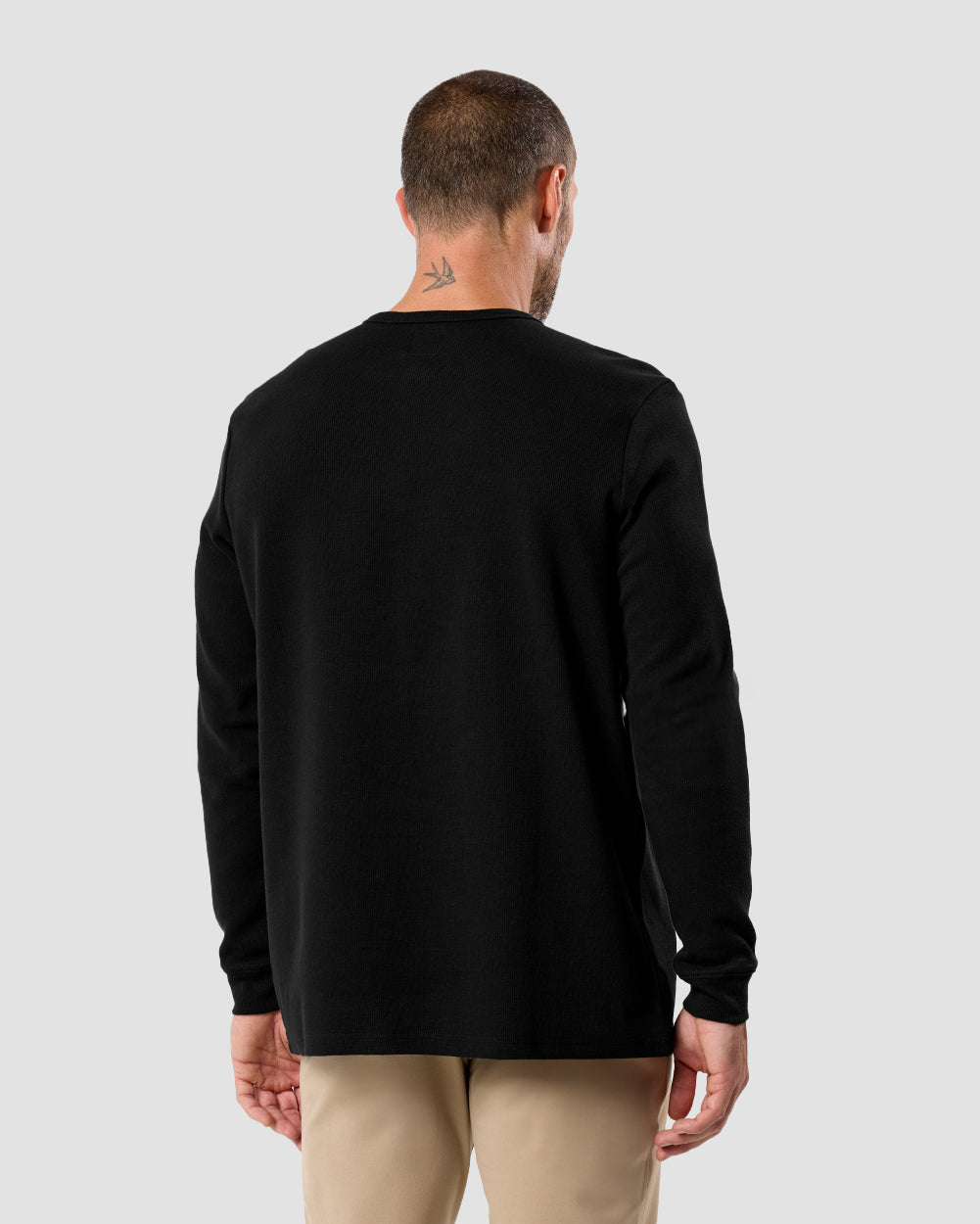 Long Sleeve Waffle Knit Henley 7 Long Sleeve Waffle Knit Henley
