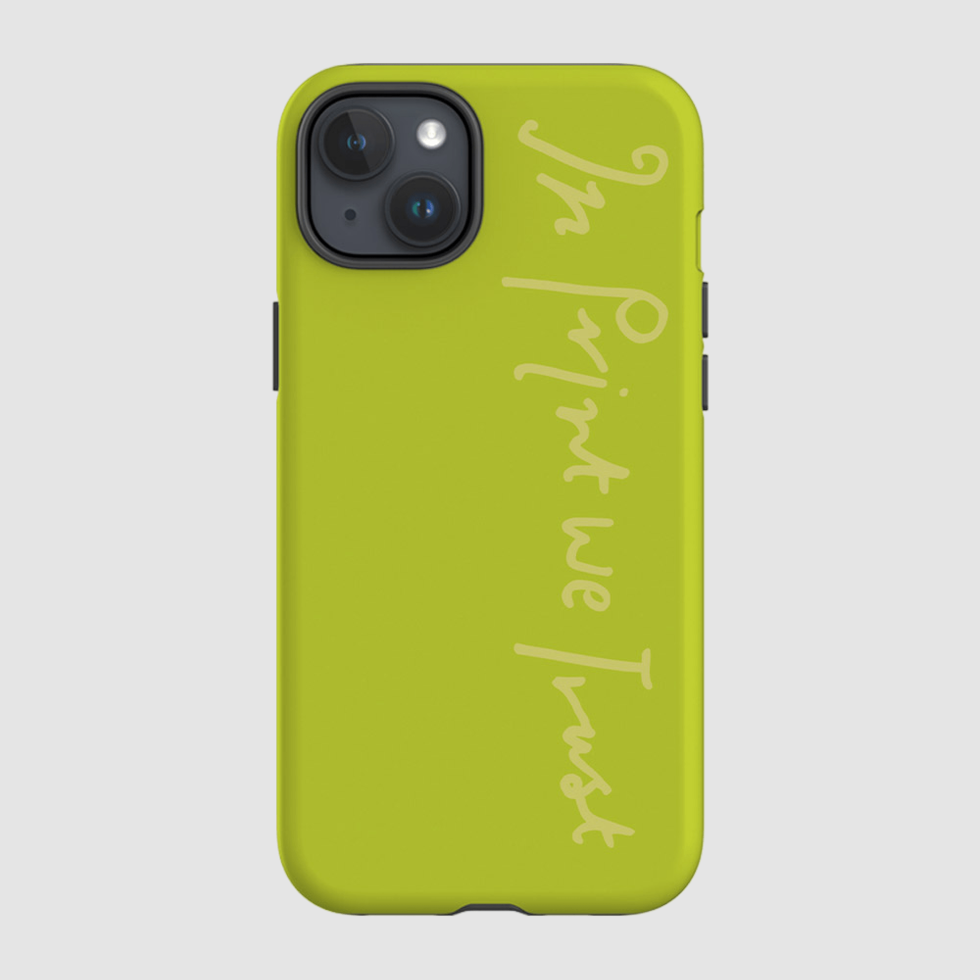 in print we trust tough iPhone case (pistachio)