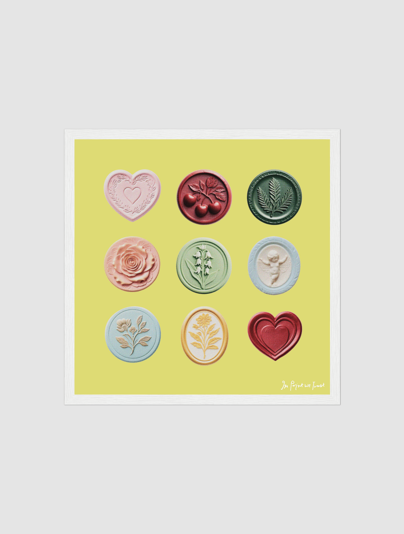 sealed with a kiss framed art print