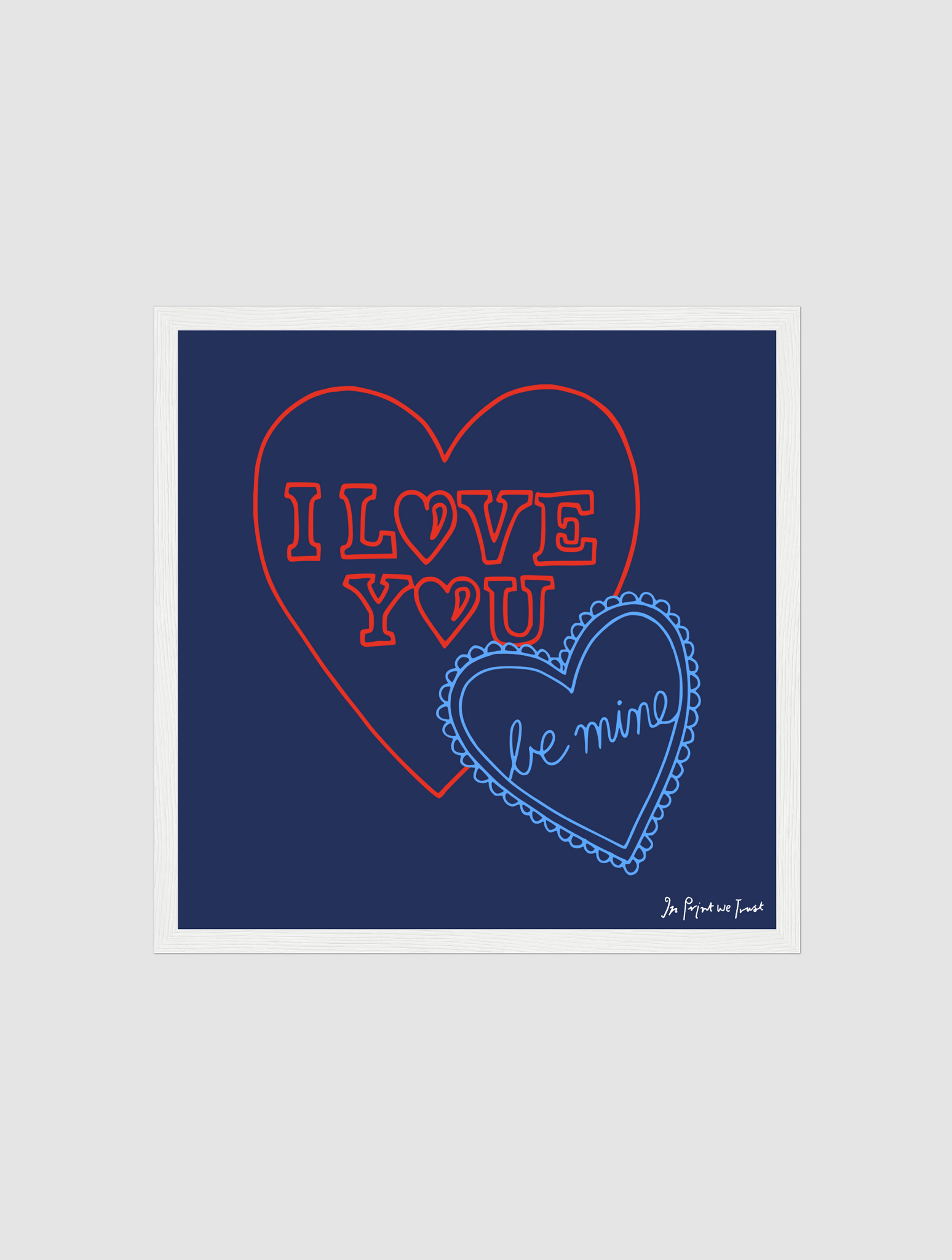 i love you framed art print
